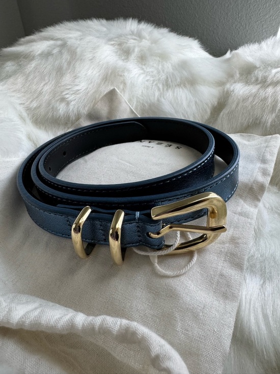 Sezane Livie Belt in Metallic Blue main image 2